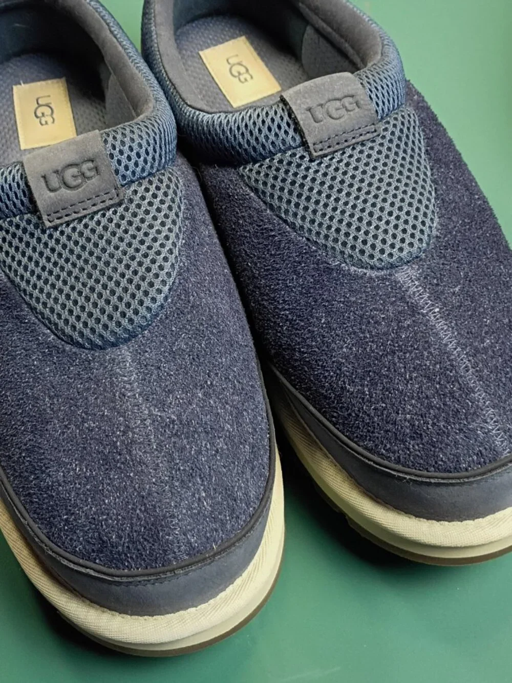 UGG Men Tasman IOE Slippers Night At Sea Blue Suede Clog Shoes 1155197 Size 13
